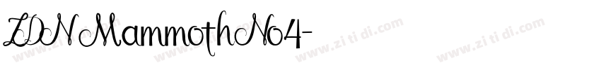 LDN Mammoth No4字体转换